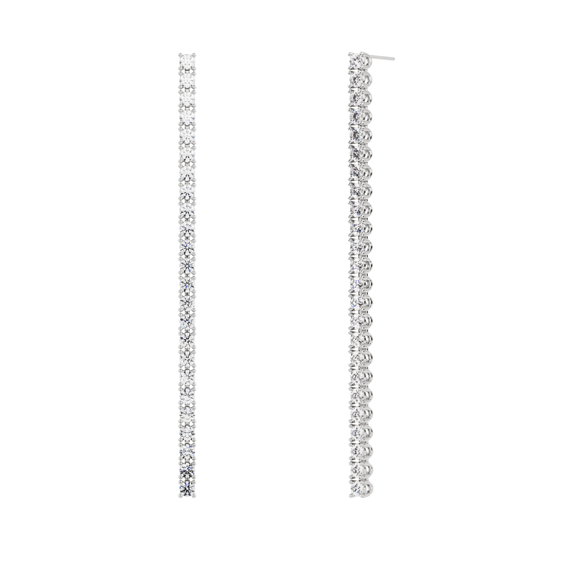 Pendientes Riviere Sumin de diamantes creados (2,4mm de ⌀)