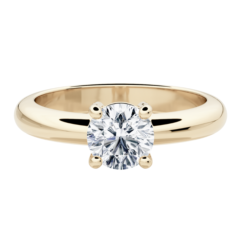 Amak Solitaire Engagement Ring with Created Diamond