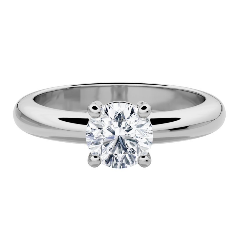 Amak Solitaire Engagement Ring with Created Diamond