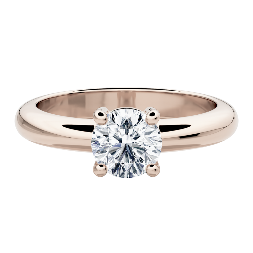 Amak Solitaire Engagement Ring with Created Diamond