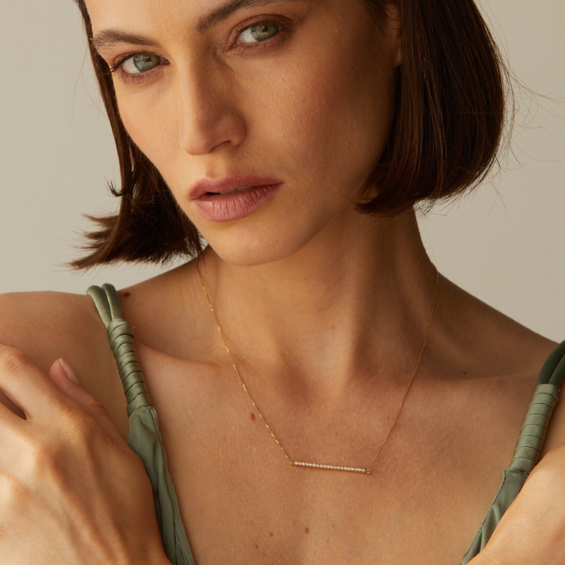 Adachi choker with lab diamonds