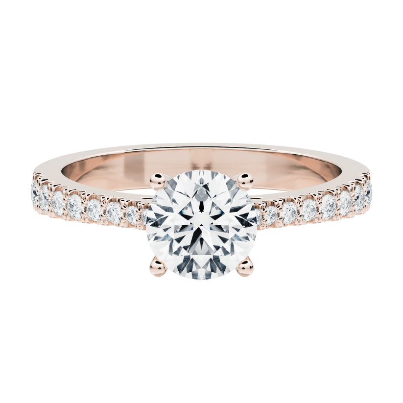 Adamas Engagement Ring with Created Diamonds