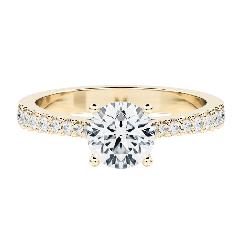 Adamas Engagement Ring with Created Diamonds