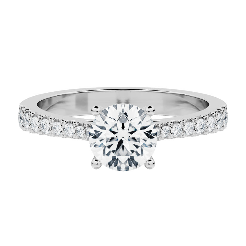 Adamas Engagement Ring with Created Diamonds