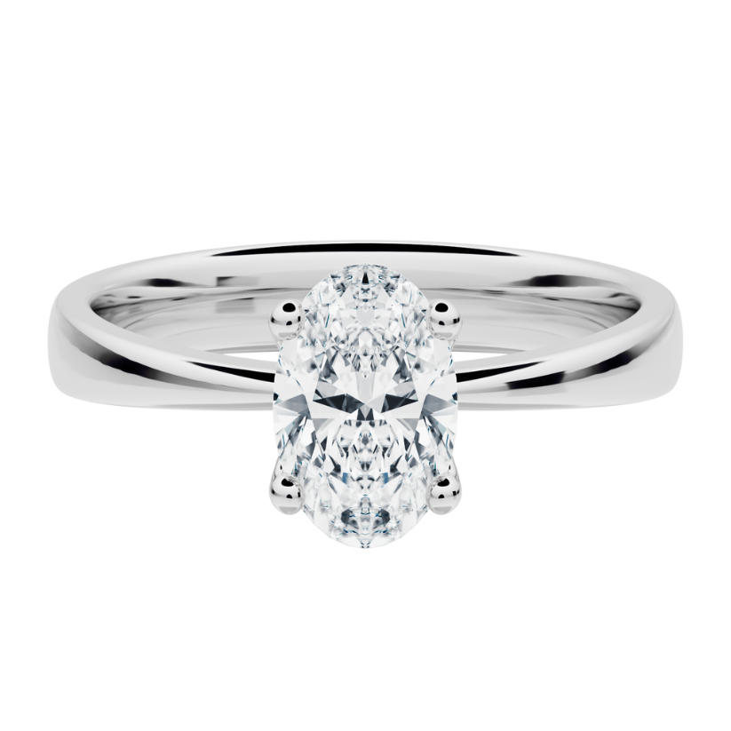 Bague solitaire Alaska avec diamant créé