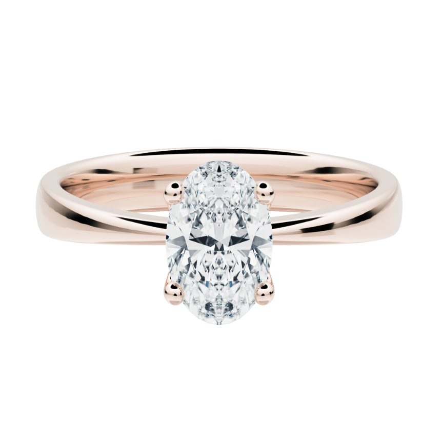 Bague solitaire Alaska avec diamant créé