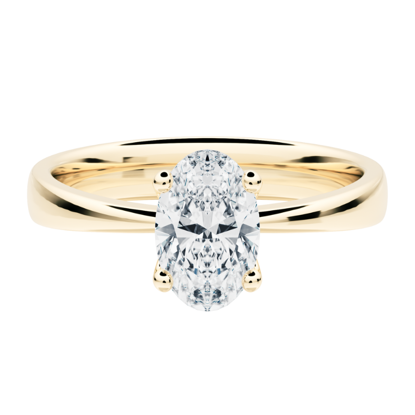 Bague solitaire Alaska avec diamant créé