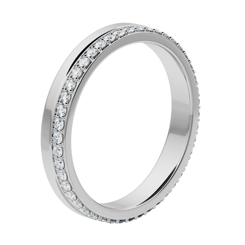 Moeraki Wedding Ring with Created Diamonds