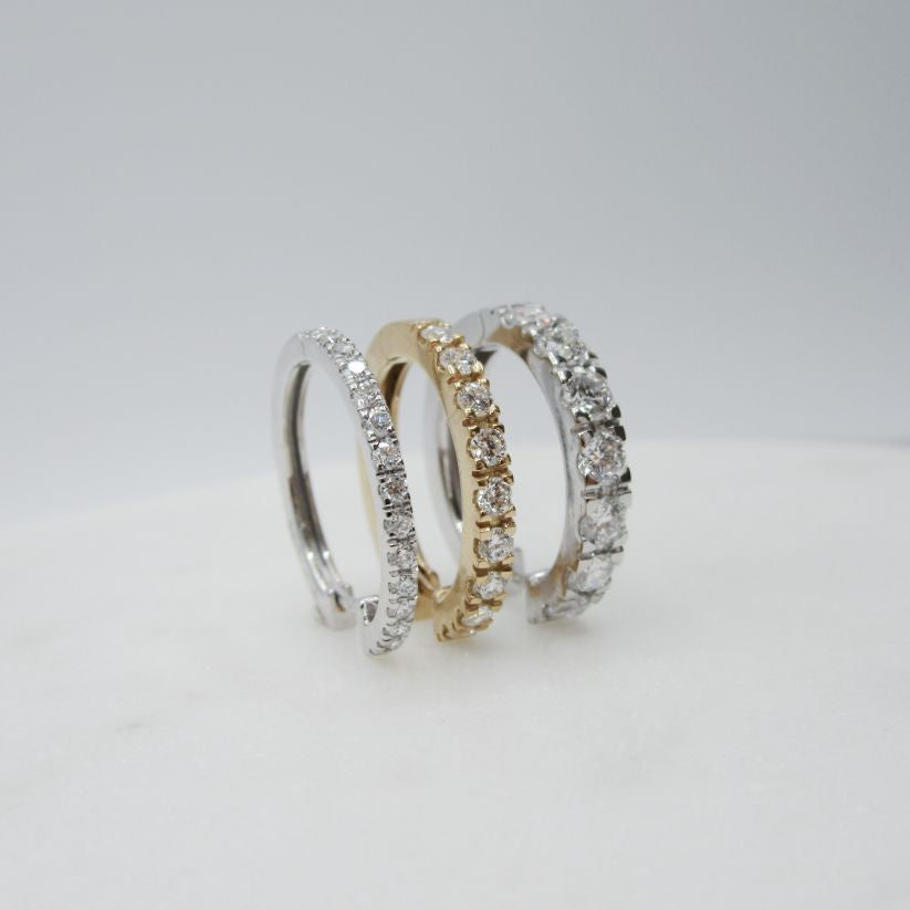Boucles d'oreilles Amaris avec diamants de laboratoire taille Medium