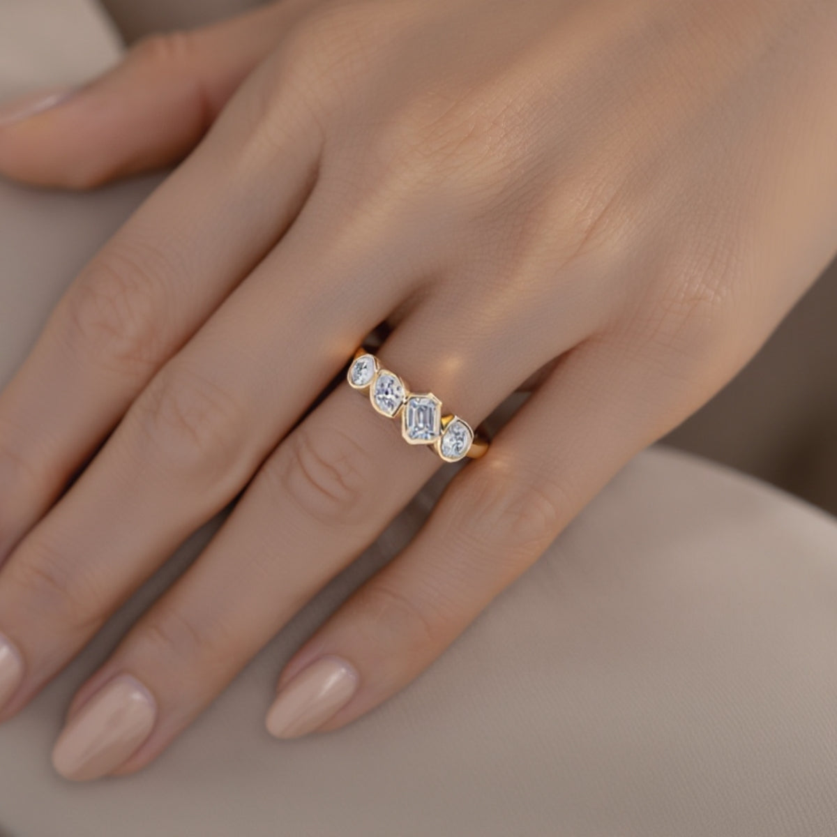 Anillo Harmony con Diamantes creados