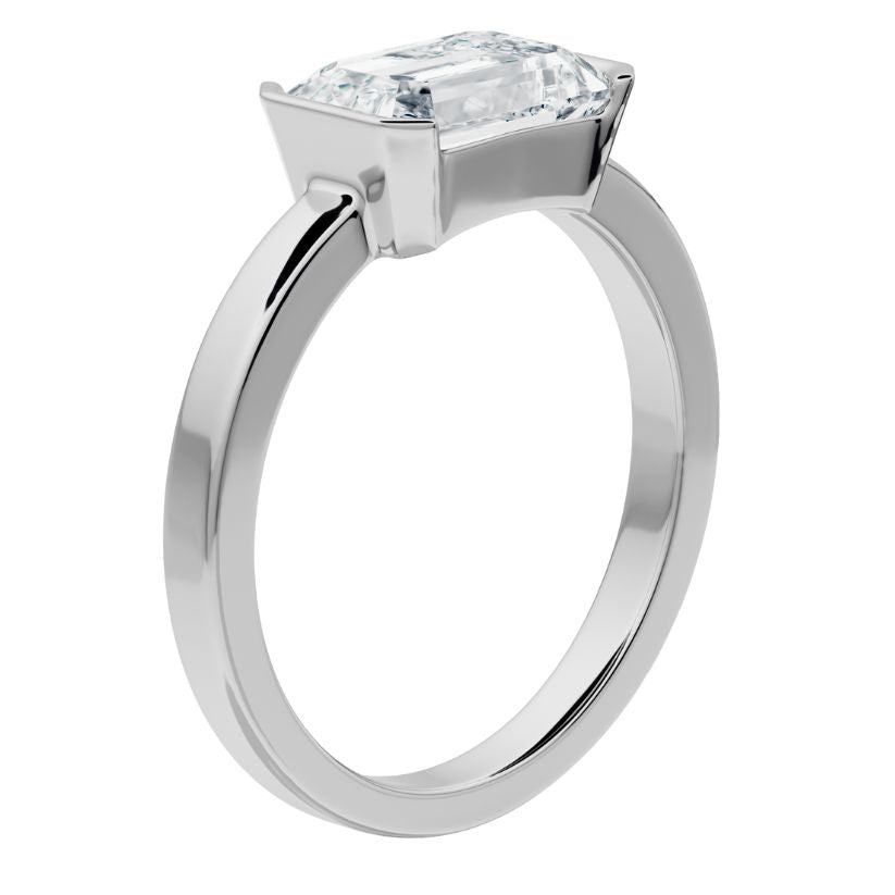 Polar Solitaire Engagement Ring with Created Diamond