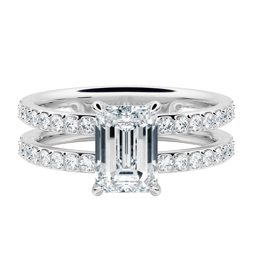 Diana Engagement Ring with Radiant Lab Center Diamond