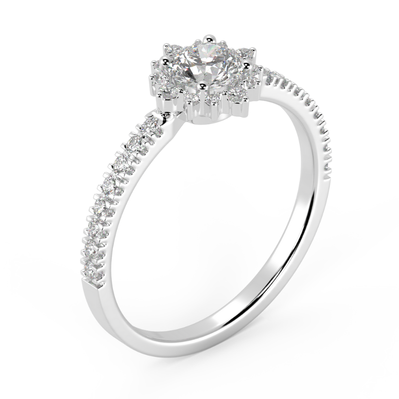 Blois Engagement Ring with Created Diamonds