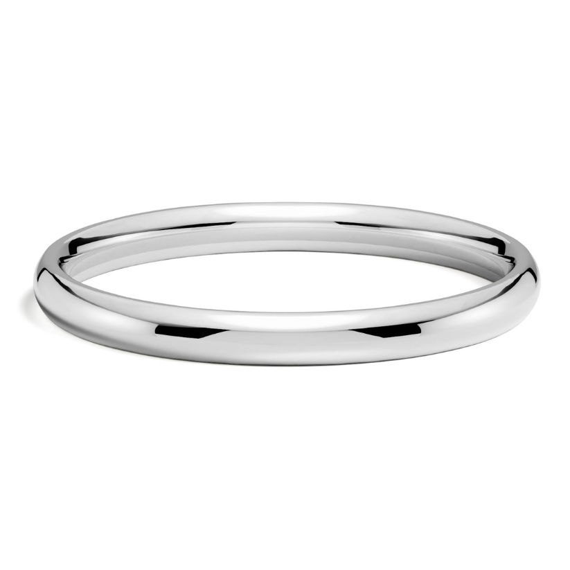 Smooth Crescent 2mm 18 karat gold ring