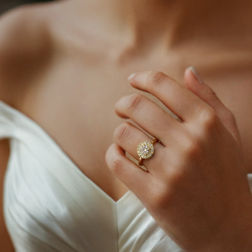 Diana Engagement Ring with Radiant Lab Center Diamond