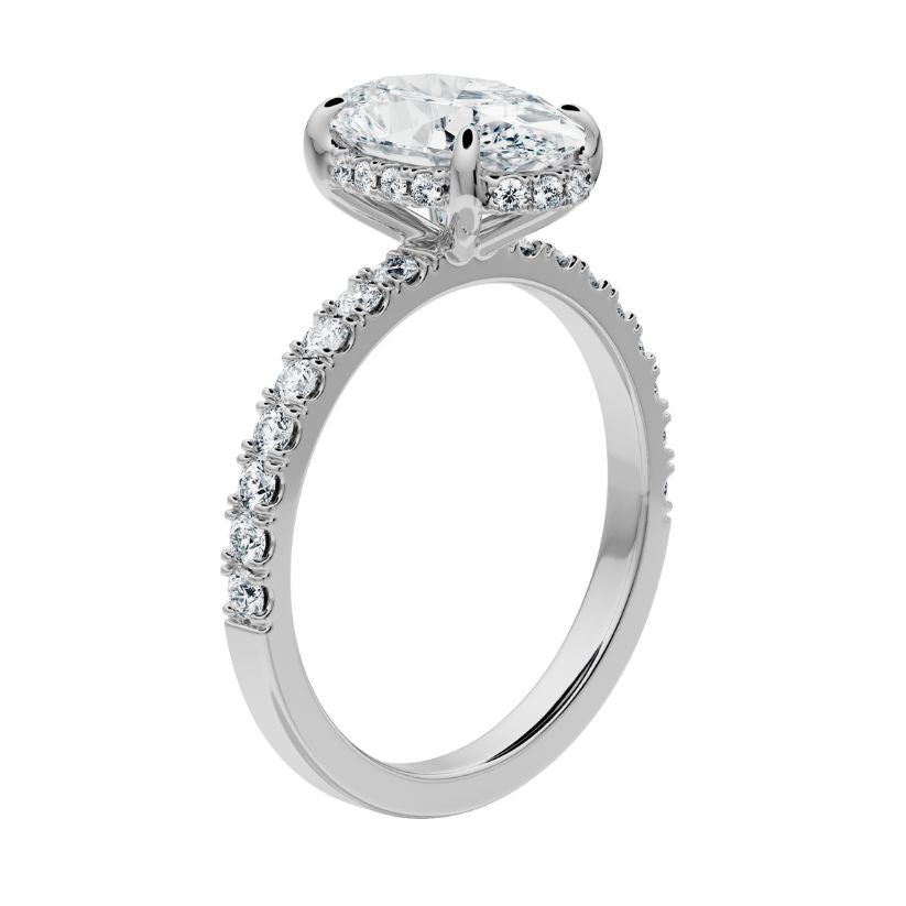 Diana Engagement Ring with Radiant Lab Center Diamond