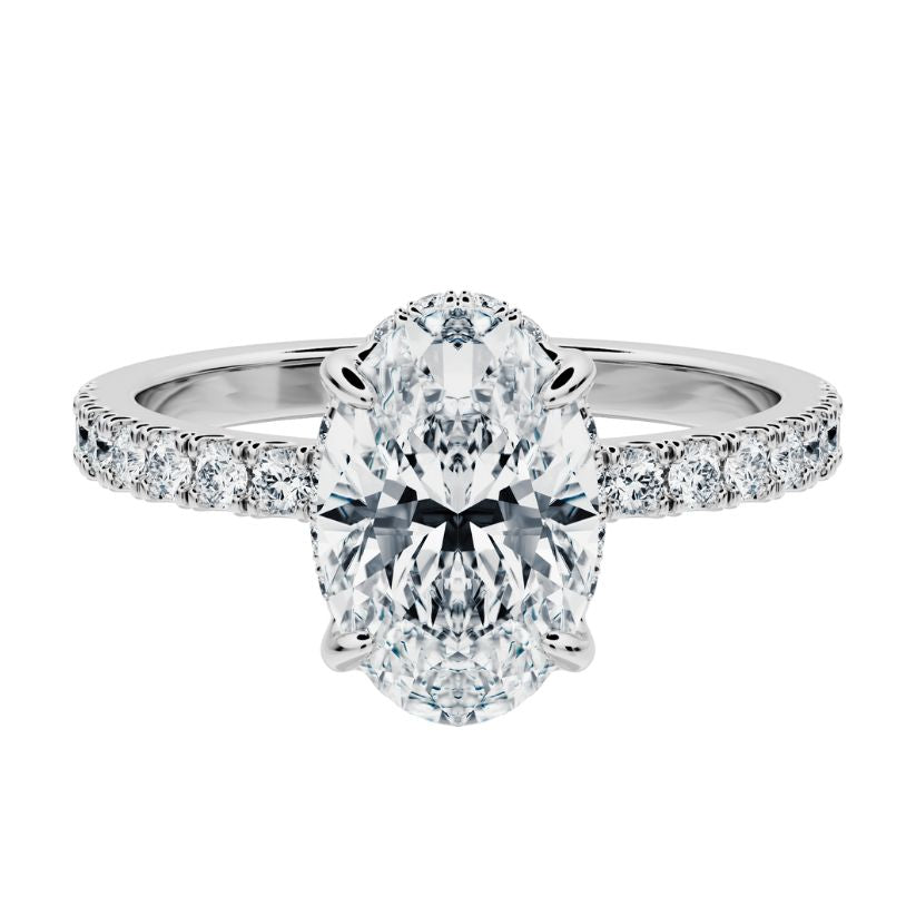 Diana Engagement Ring with Radiant Lab Center Diamond