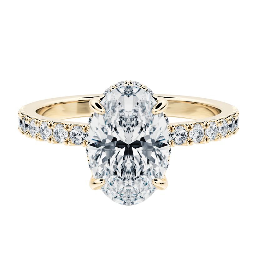 Diana Engagement Ring with Radiant Lab Center Diamond