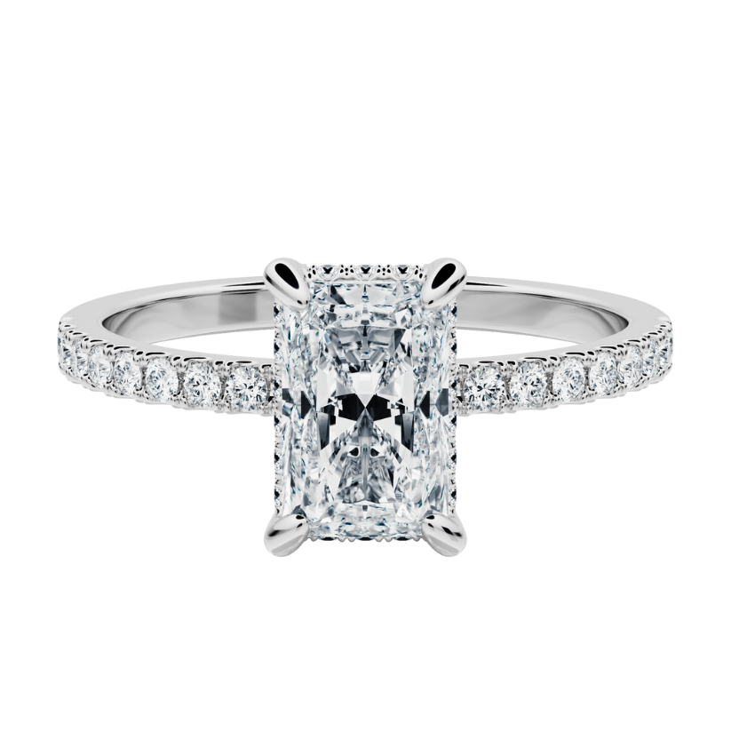Diana Engagement Ring with Radiant Lab Center Diamond
