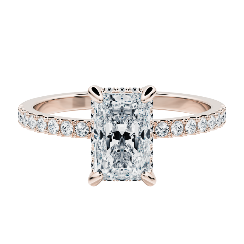 Diana Engagement Ring with Radiant Lab Center Diamond