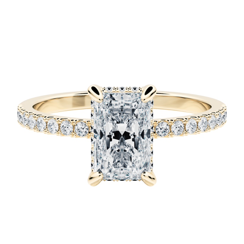 Diana Engagement Ring with Radiant Lab Center Diamond