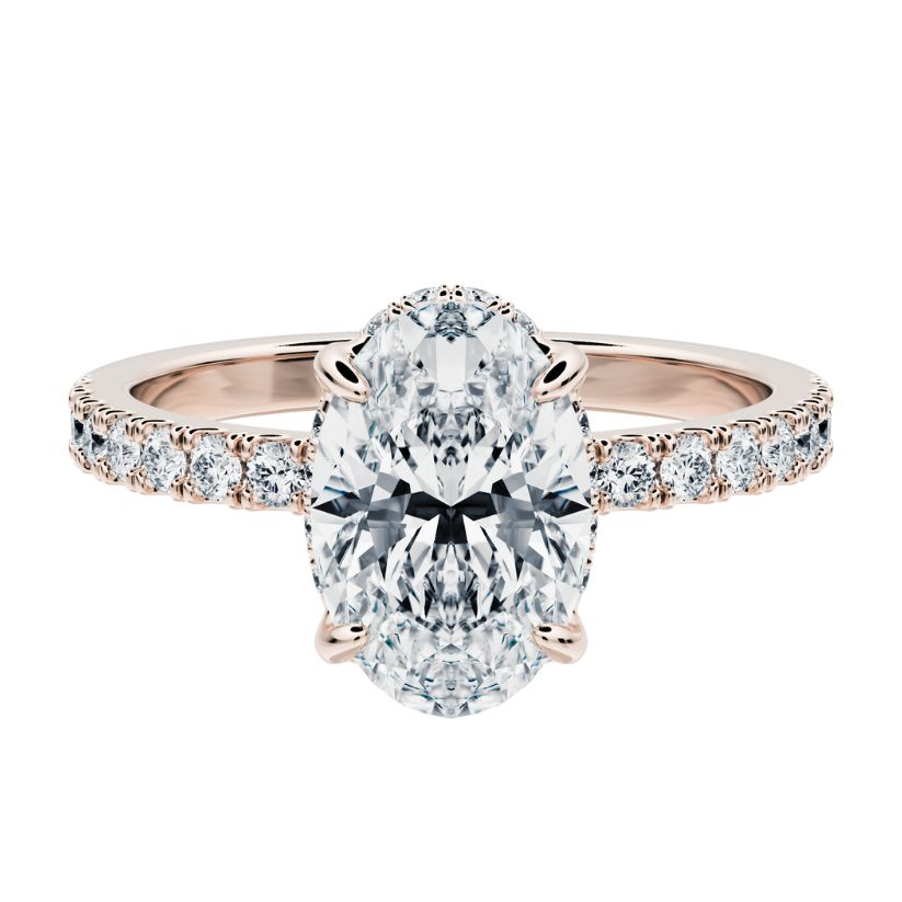 Diana Engagement Ring with Radiant Lab Center Diamond