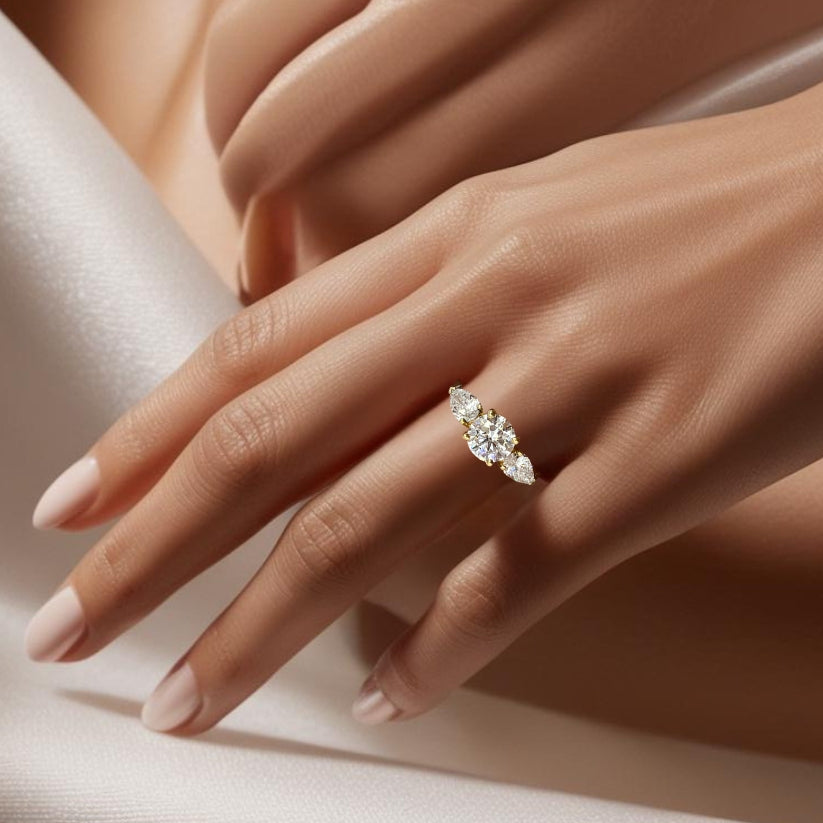 Drago Engagement Ring with Created Diamonds