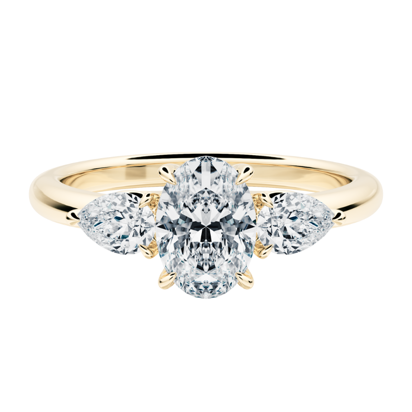 Anillo de Compromiso Drago Oval con Diamantes creados