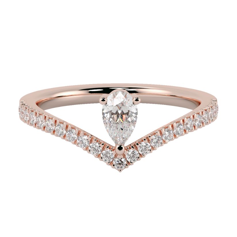 Anillo Vintage Drop con Diamantes creados