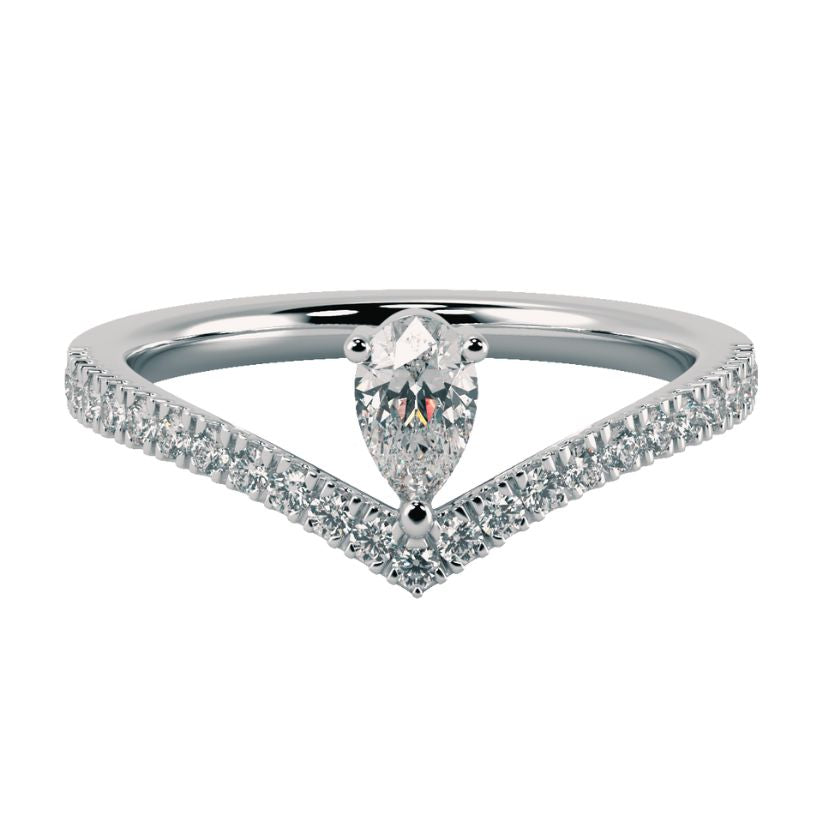 Anillo Vintage Drop con Diamantes creados