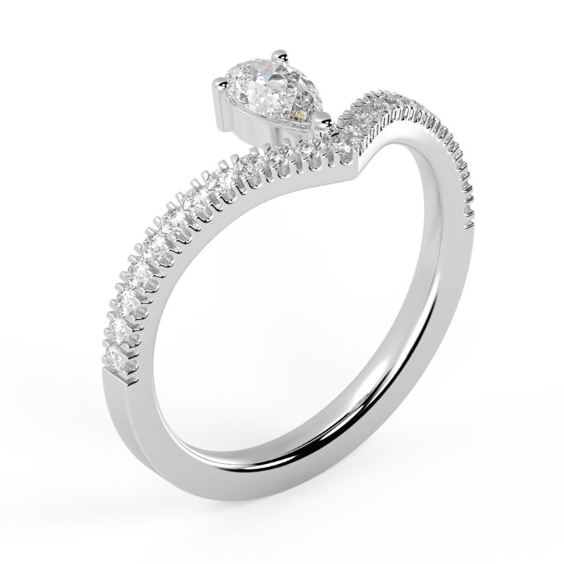 Anillo Vintage Drop con Diamantes creados
