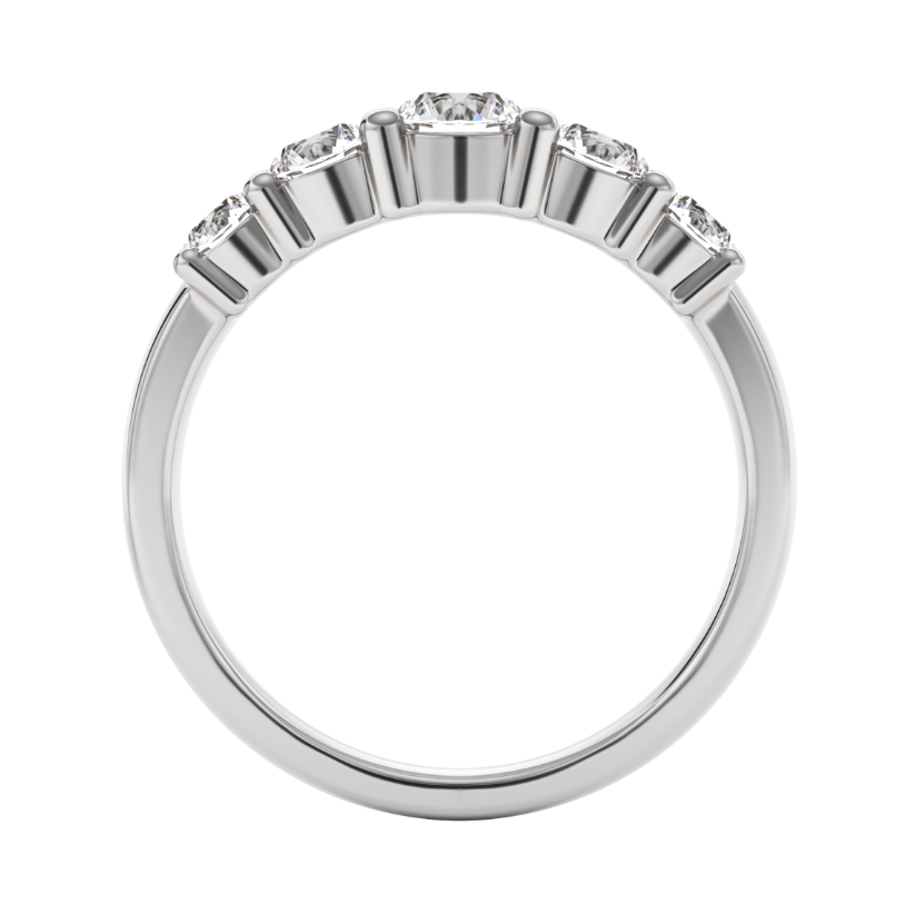 18K gold Farallon wedding ring with created Diamonds