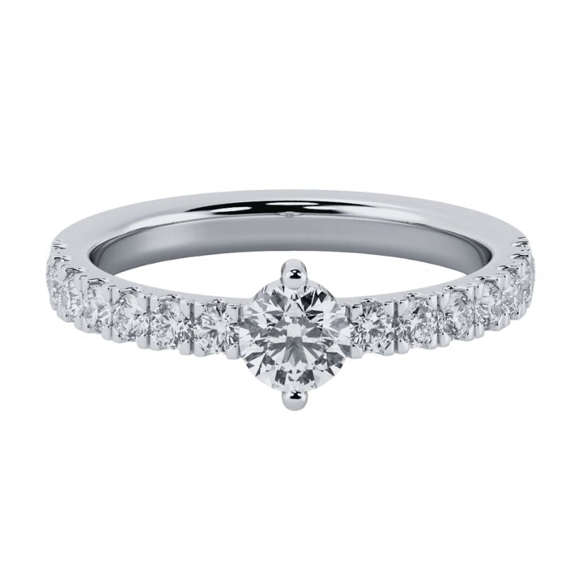 Anillo Fuji con Diamantes creados