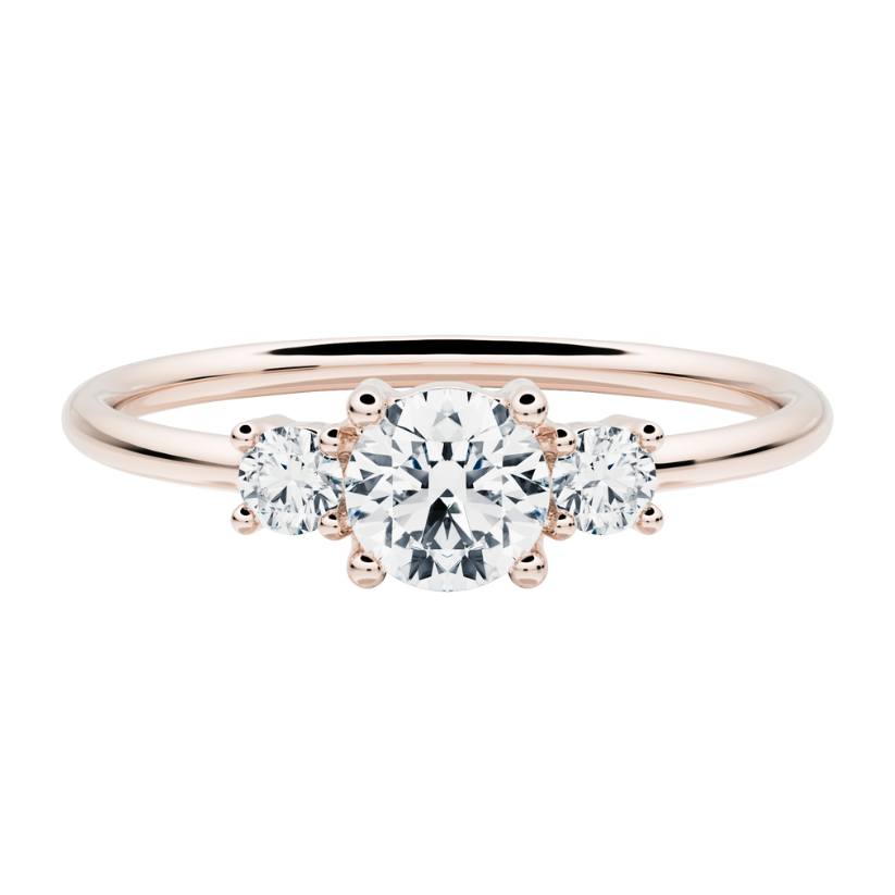 Trilogy Gala Ring with Created Diamond