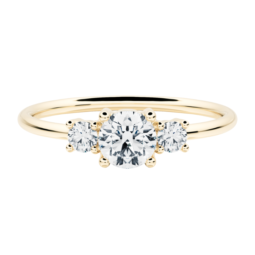 Trilogy Gala Ring with Created Diamond