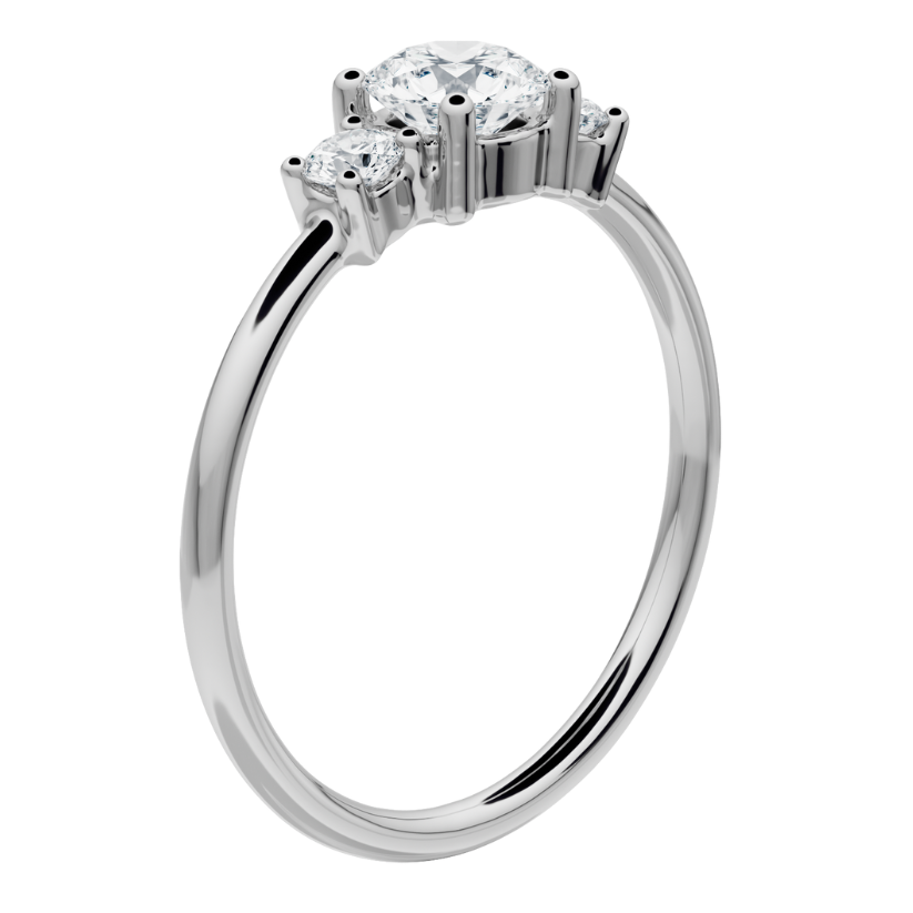 Trilogy Gala Ring with Created Diamond