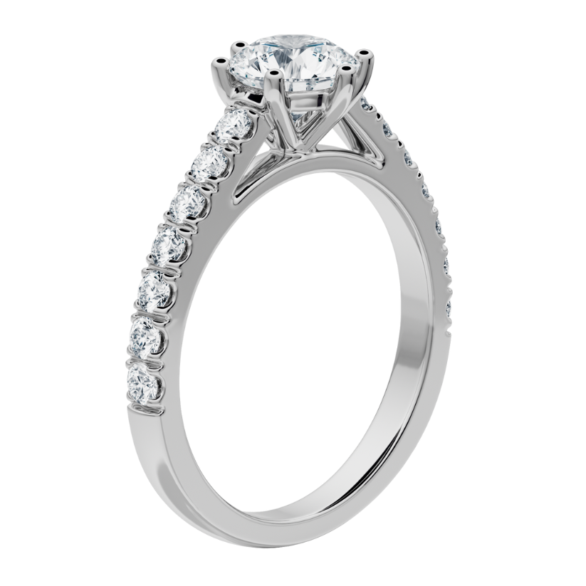 Galerna Engagement Ring with Created Diamonds