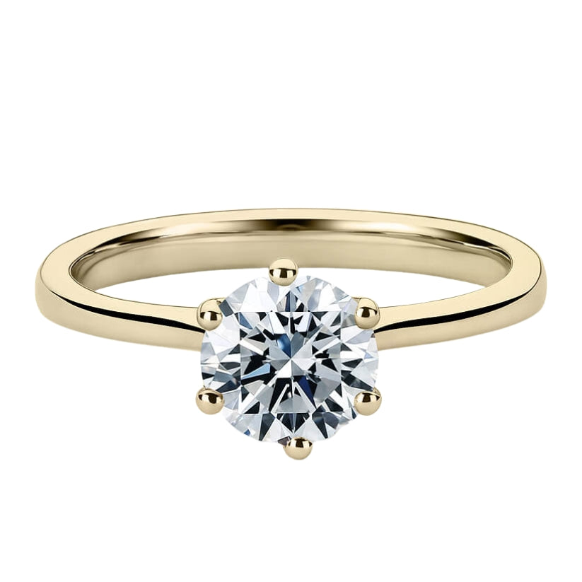 Bague de fiançailles solitaire Garúa avec diamant créé · livraison rapide