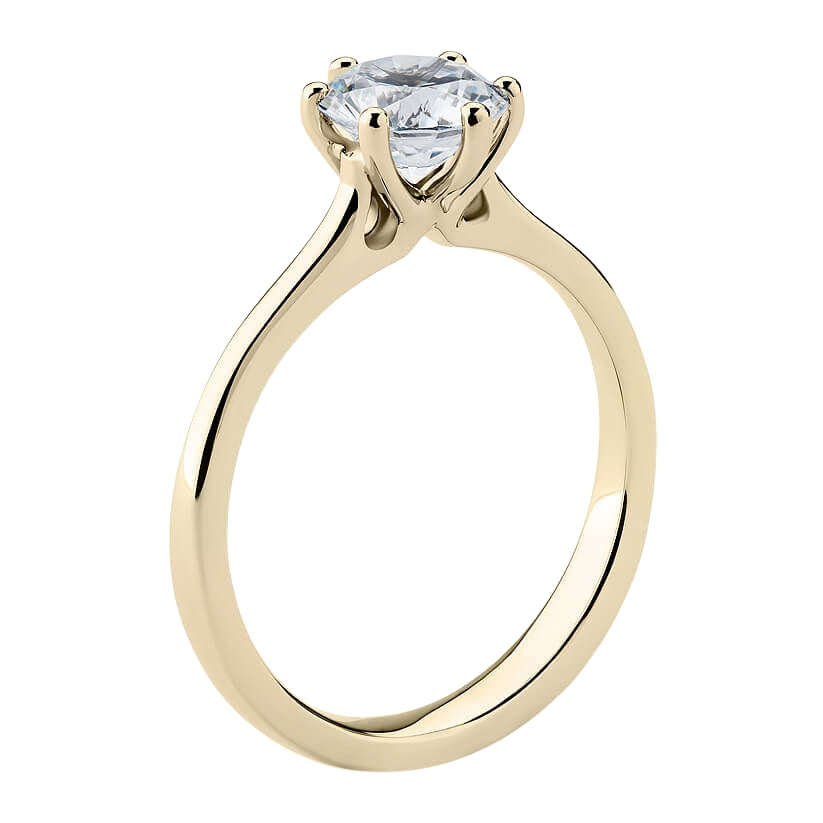 Bague de fiançailles solitaire Garúa avec diamant créé · livraison rapide