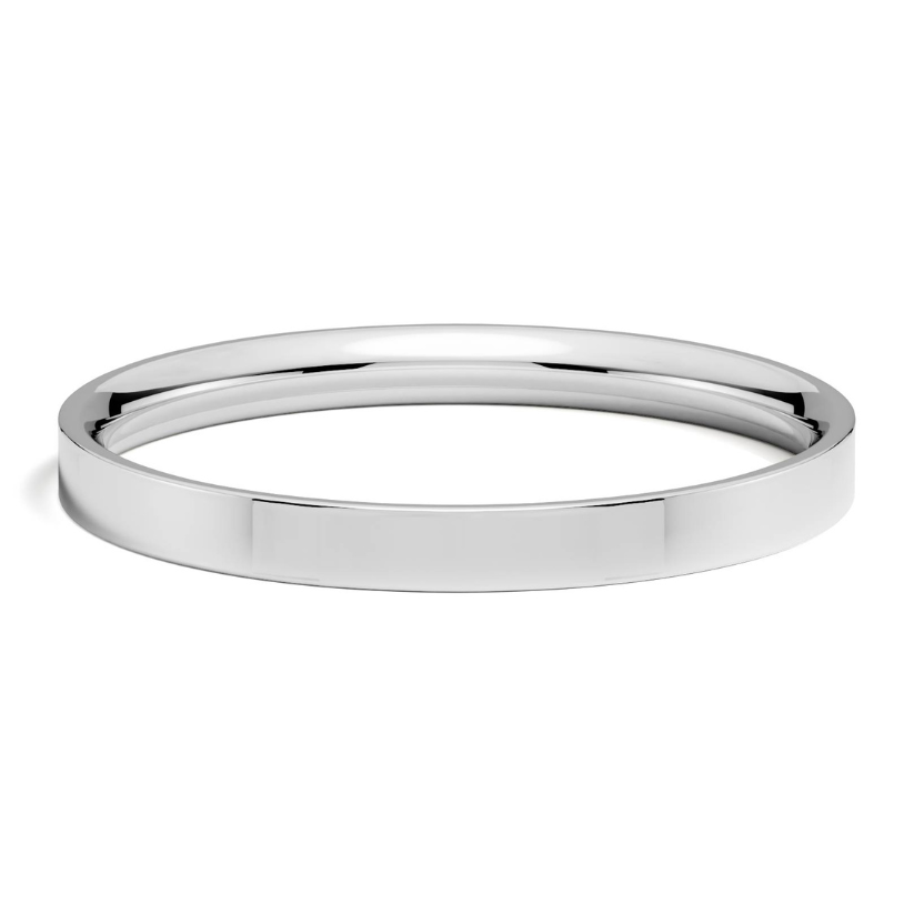 Lisa Gibbous 2mm 18 karat gold wedding ring