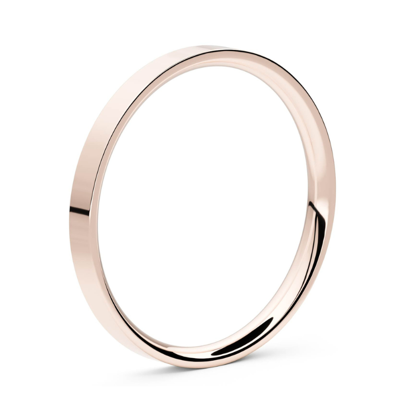 Lisa Gibbous 2mm 18 karat gold wedding ring