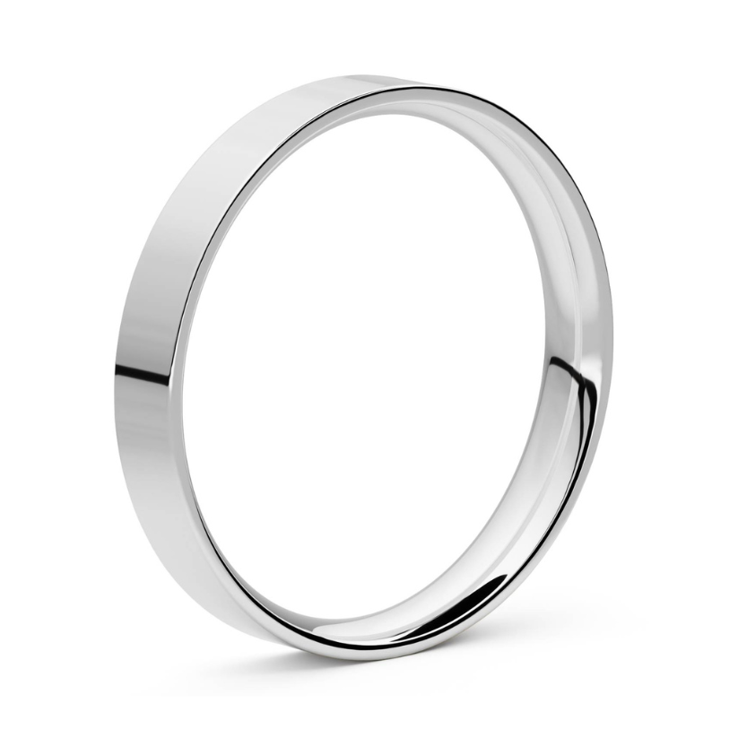 Lisa Gibbous 3mm 18 karat gold wedding ring