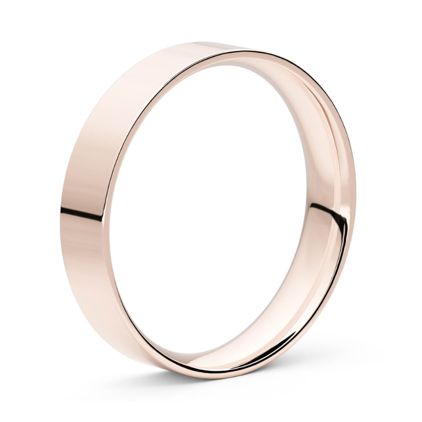 Lisa Gibbous 4mm 18 karat gold wedding ring