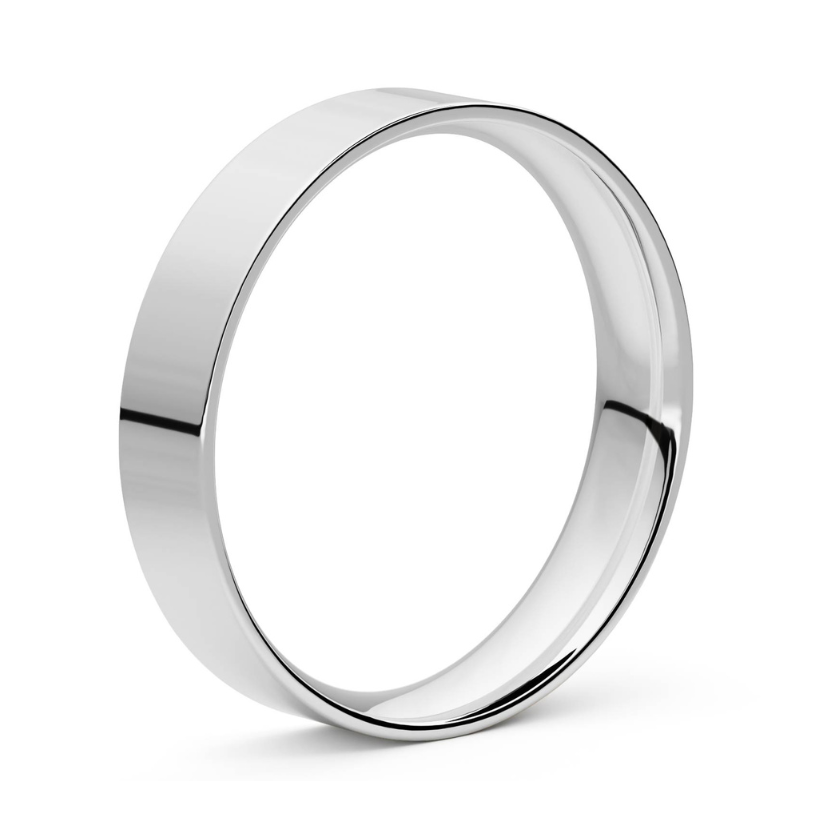 Lisa Gibbous 4mm 18 karat gold wedding ring