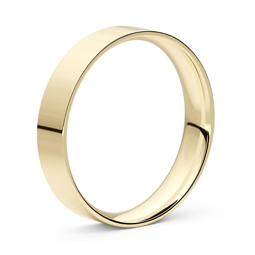 Lisa Gibbous 4mm 18 karat gold wedding ring