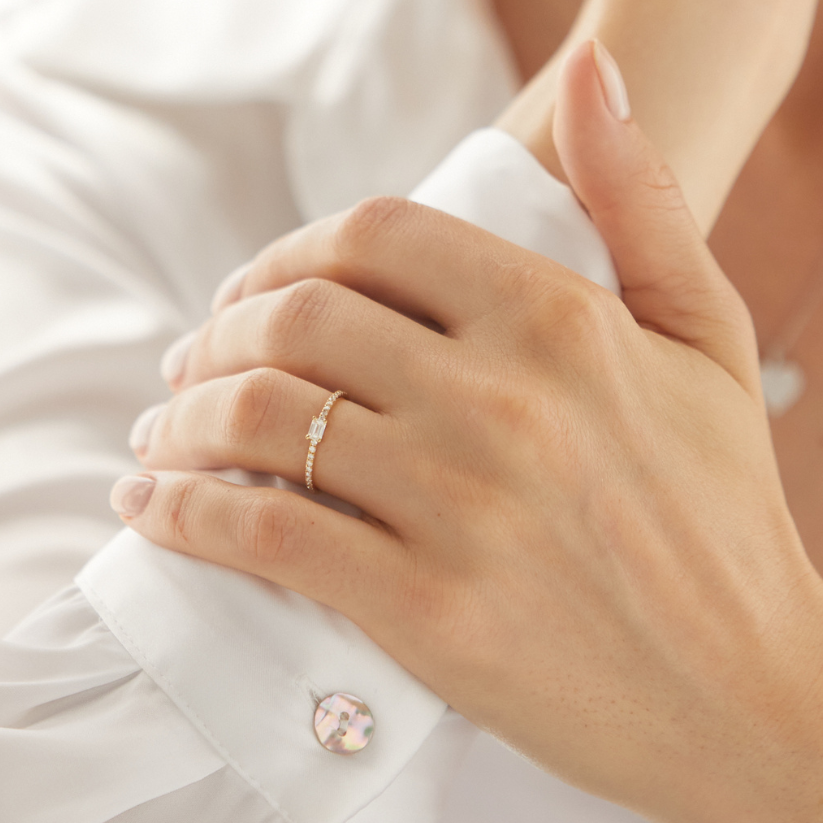 Grace Ring with Created Diamonds
