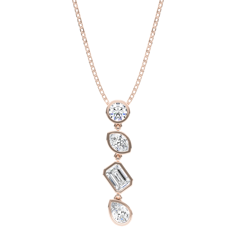 Colgante Harmony de diamantes creados con cadena