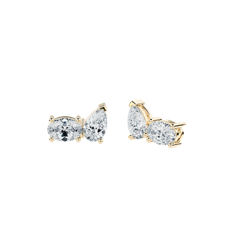 Pendientes Helena con diamantes creados