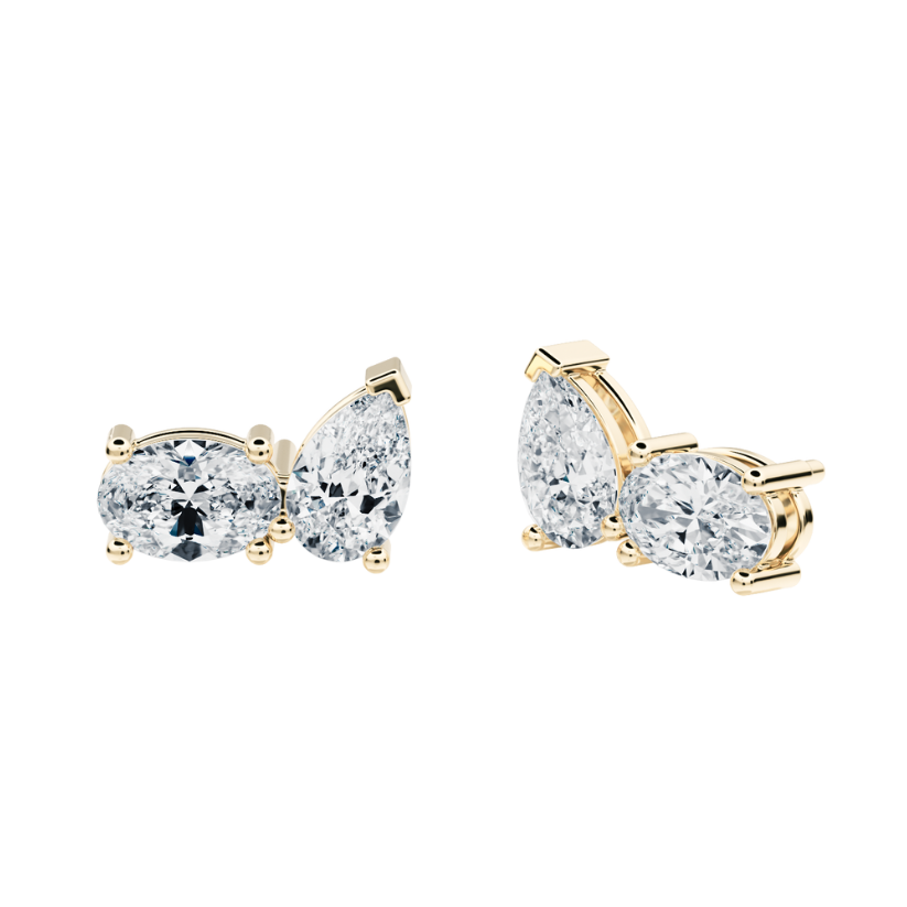 Pendientes Helena con diamantes creados