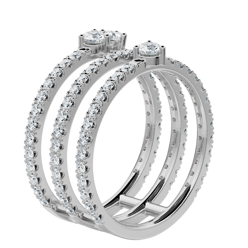 Anillo Indus con Diamantes creados